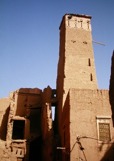Minaret de la mesquita d’Asrir a Ferkla, Tinejdad.