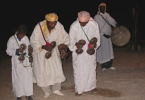 Gnaoua music and dance in Tinejdad, Southern Morocco.