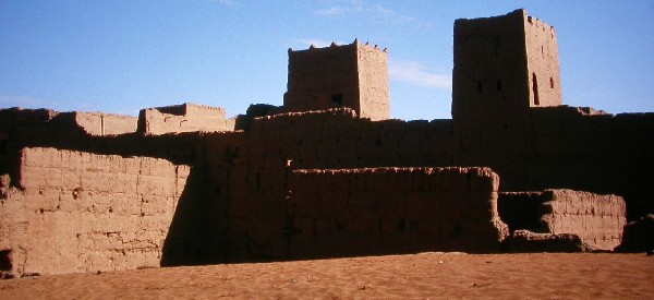 Ksar Talalt into the oasis of Ferkla, Southern Morocco.