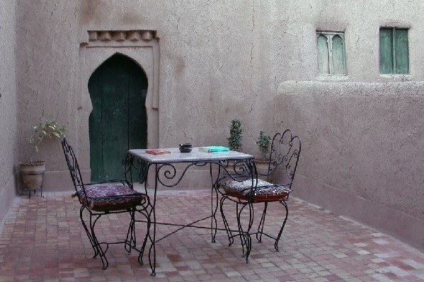 Terrasse du Gîte El Khorbat, près de Tinerhir.