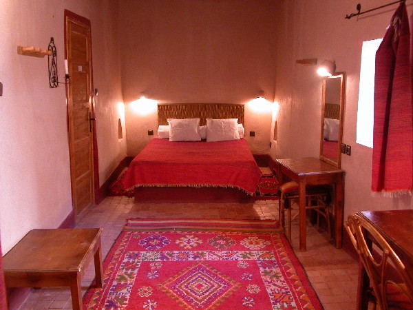 Chambre Taghia du Gîte El Khorbat, sud du Maroc.