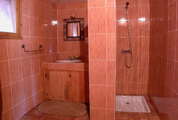 Bathroom into Ksar El Khorbat, near Tinghir in Southern Morocco.