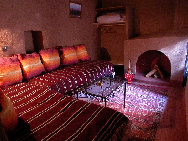 Room into Ksar El Khorbat, near Tinghir in Southern Morocco.