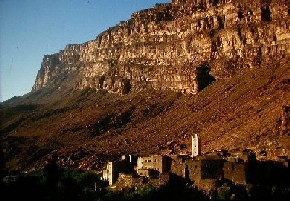 Desfiladero de Imider en el valle del Gheris, Marruecos.