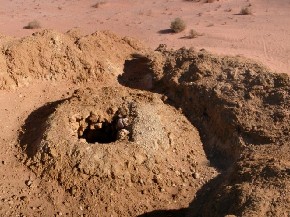 Khettara dans l’oasis de Ferkla, sud du Maroc.