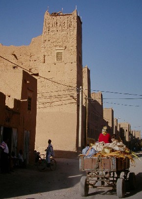 Ksar El Khorbat in Ferkla Oasis of Tinejdad, South Morocco.