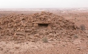 Túmulo prehistórico cerca de Goulmima, sur de Marruecos.