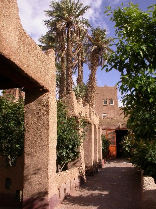 Jardin du Gîte El khorbat dans la région de Tinerhir.