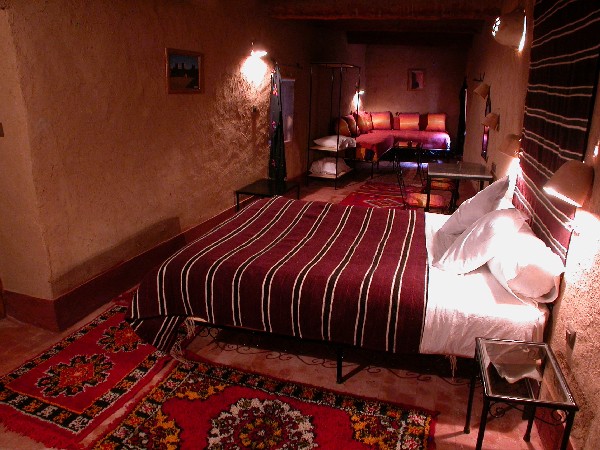 Chambre du Gîte El Khorbat, près de Tinghir, Maroc.