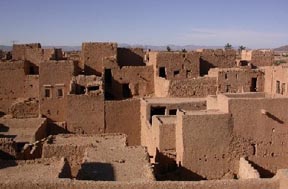 Terrats de les cases d'El Khorbat, prop de Tinerhir.