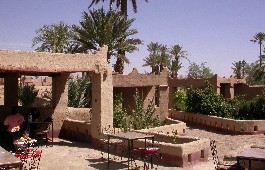 Terrasse du restaurant El Khorbat, près de Tinghir.