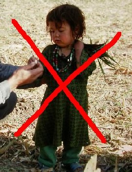 Sustainable tourism: don't push children to begging.